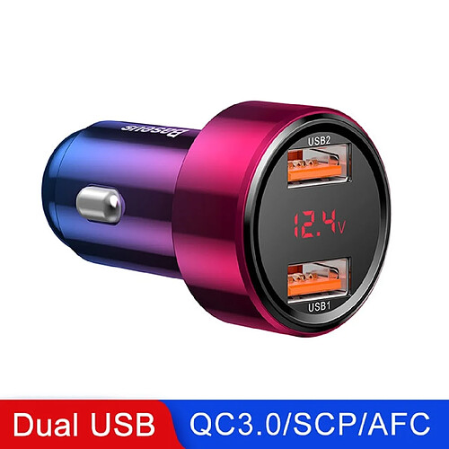 Universal Chargeur de voiture rapide rouge 6A 45W Double USB Type C Crimpé Shrimp Samsung Téléphone Voiture Charge rapide | Adaptateur d'alimentation