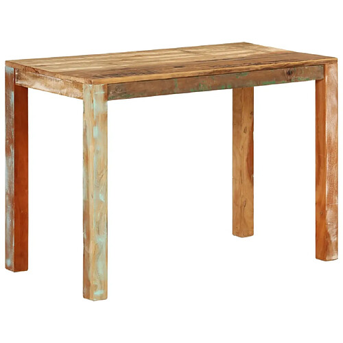 vidaXL Table de salle à manger 110x55x76cm Bois massif de récupération