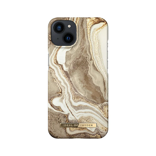 iDeal of Sweden Coque arrière pour iPhone 14 - marbre de sable doré