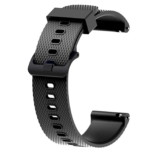 Wewoo Bracelet pour montre connectée Dragonne Sport en silicone Garmin Vivoactive 3 20mm Noir