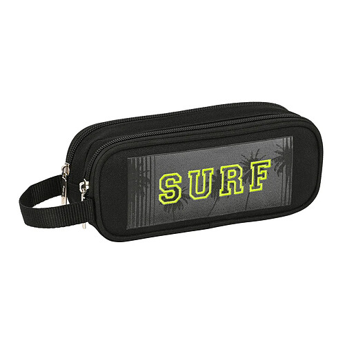 Trousse Fourre-Tout Double Safta Surf Noir (21 x 8 x 6 cm)