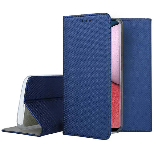 Htdmobiles Housse pour Samsung Galaxy A14 5G - etui coque pochette portefeuille + verre trempe - BLEU MAGNET