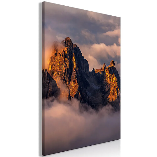 Artgeist Tableau - Mountains in the Clouds (1 Part) Vertical [20x30]