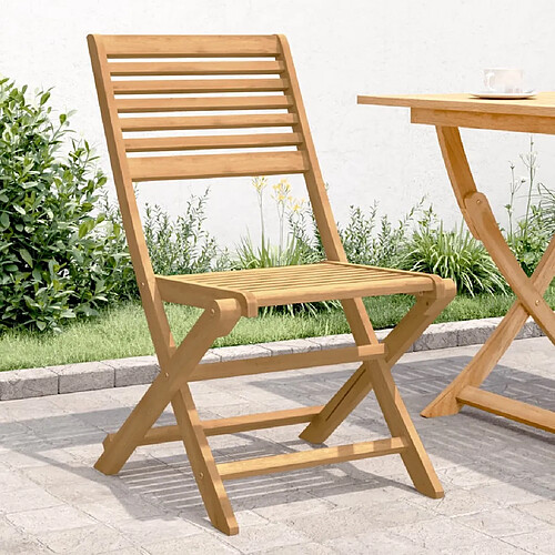 Maison Chic Lot de 4 Chaises pliables de jardin | chaises Relax bois massif d'acacia -GKD87374