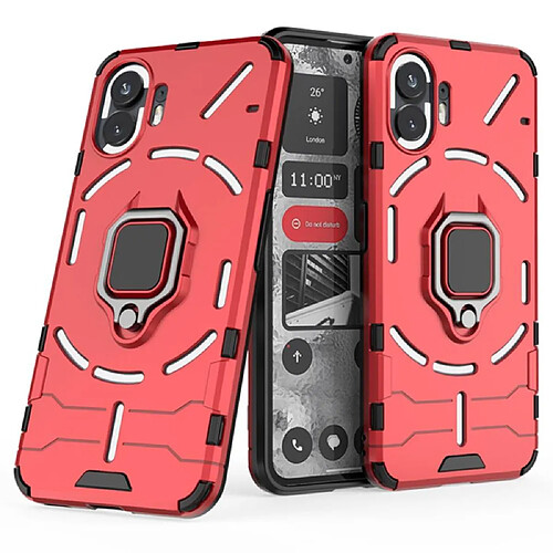 Htdmobiles Coque pour Nothing Phone 2 - housse etui rigide anti choc + film ecran - ROUGE