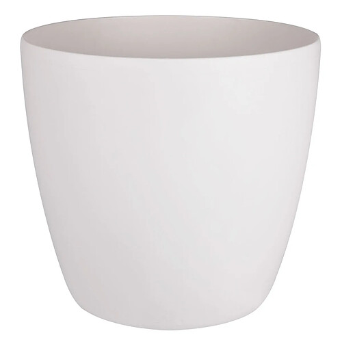 ELHO Cache Pot Rond avec Roulettes Brussels 40 cm Blanc