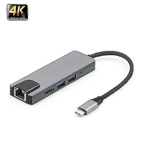 Universal USB C Type C Hub RJ45 Hub pour MacBook Notebook ordinateur portable 1x RJ45 1x HDMI