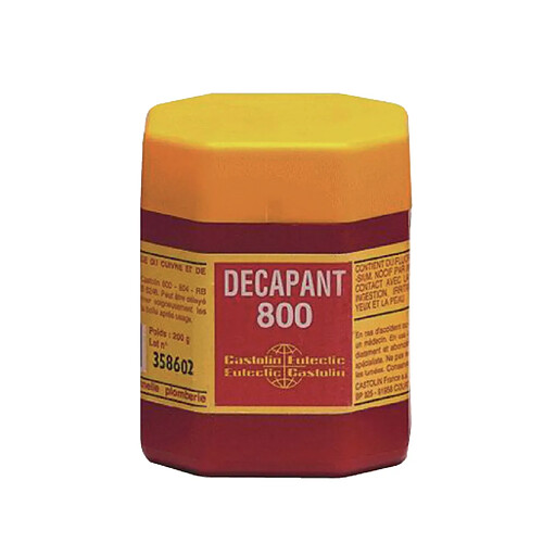 décapant 800 - pour brasure cupro-phospore poudre rose en pot de 200g - castolin 8000200p