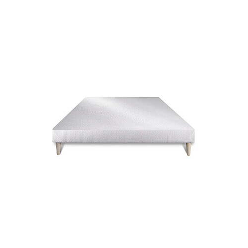 Prestige literie Sommier tapissier blanc 140x190