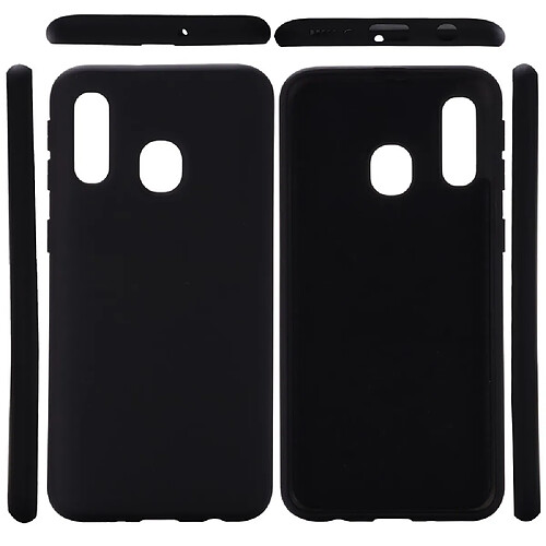 Coque en silicone liquide noir pour votre Samsung Galaxy A30