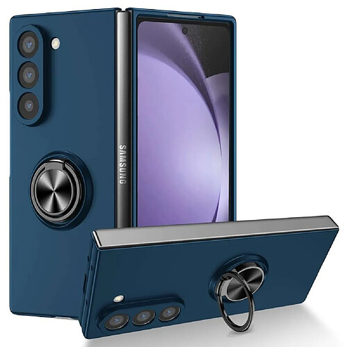 Htdmobiles Coque pour Samsung Galaxy Z Fold 6 5G - housse etui rigide bague anti choc magnetique - BLEU FONCE