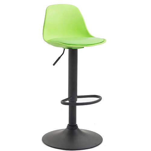 Non Tabouret de bar Kiel simili cuir noir