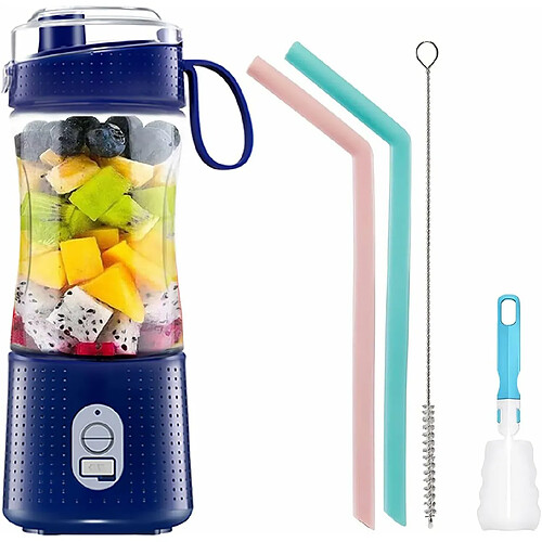 Vendos85 Blender électrique Smoothie 0,38L avec USB-C rechargeable bleu marine