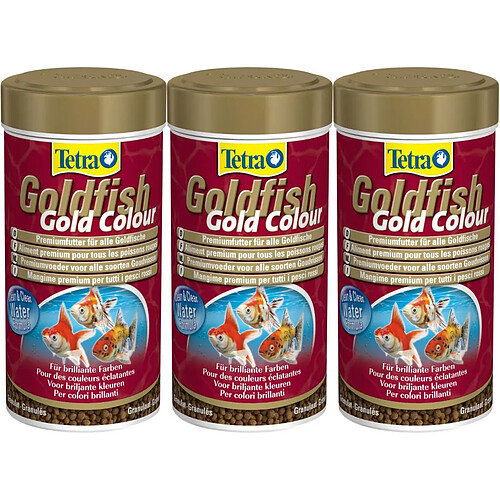 Aliment complet Tetra goldfish gold color 250 ml (Lot de 3).