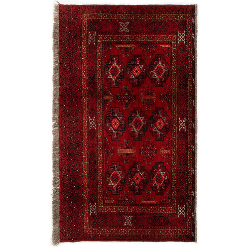 Vidal Tapis de laine 178x100 rouge Afghan