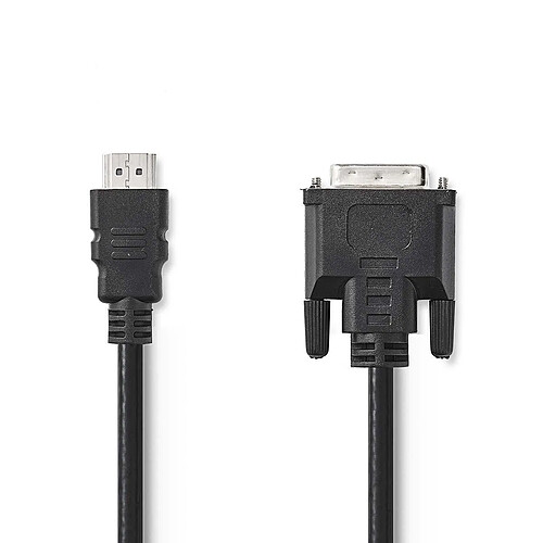 NEDIS Câble HDMI™ vers DVI Connecteur HDMI™ - DVI-D Mâle à 24 + 1 Broches 5,0 m Noir