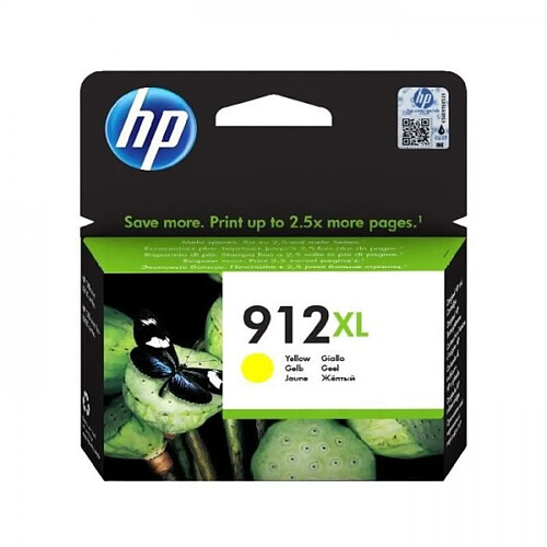 Cartouche d'Encre - Imprimante HP 912XL jaune -grande capacité authentique (3YL83AE) pour HP OfficeJet 8010 series/ OfficeJet Pro 8020 serie