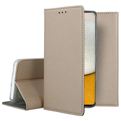 Htdmobiles Housse pour Samsung Galaxy A15 4G / 5G - etui coque pochette portefeuille + film ecran - OR MAGNET