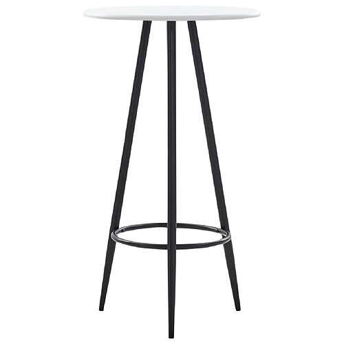 vidaXL Table de bar Blanc 60 x 107,5 cm MDF