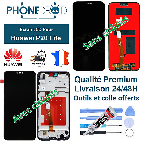 Écran LCD + Tactile Huawei P20 Lite avec châssis