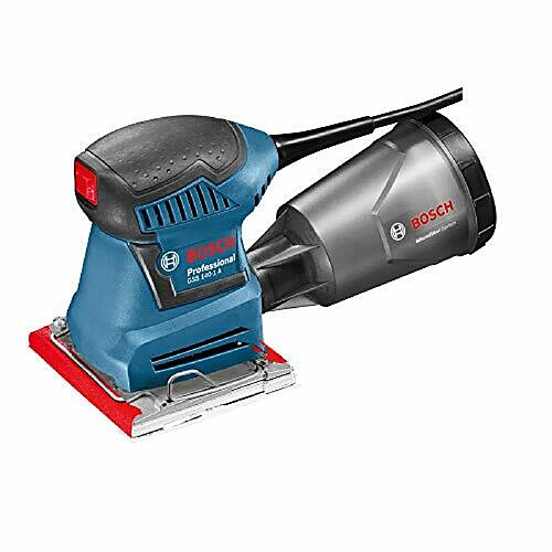 Bosch Ponceuse vibrante GSS 140-1 A (180W, Régime à vide : 12.000 tr/min, Mouvements orbitaux à vide 24.000 osc/min, Pack d'accessoires, boîte en carton)