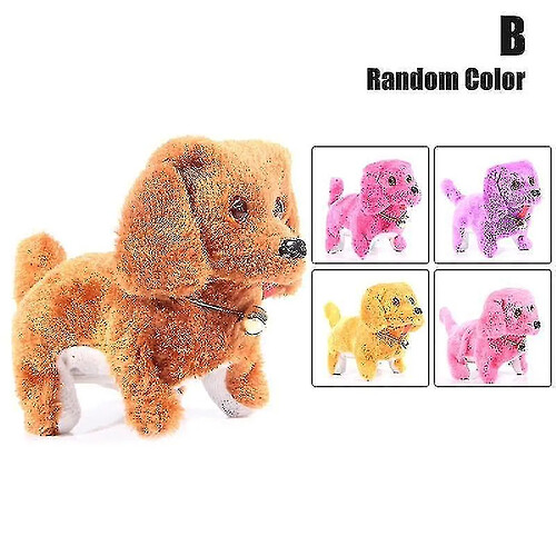 Universal Électrique mignon peluche chien léger LED yeux - marche aboyer chiot enfant jouet peluche (B)