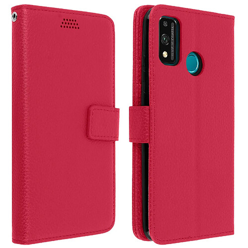 Avizar Housse Honor 9X Lite Étui Folio Porte-carte Fonction Support Vidéo rose