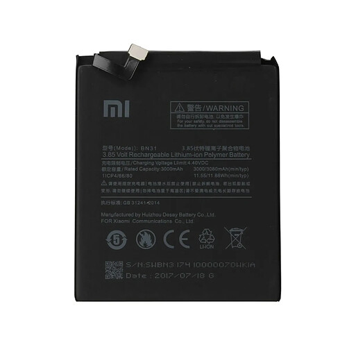 batterie pile Remplacement original BN31 3080mah Xiaomi 5X Mi A1 Redmi Note 5A