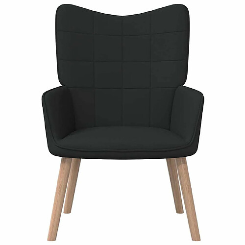 Maison Chic Chaise de relaxation | Fauteuil relax Noir Tissu -GKD35290