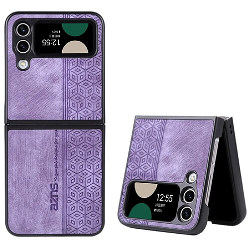 Coque en TPU + PU anti-rayures pour votre Samsung Galaxy Z Flip3 5G - violet