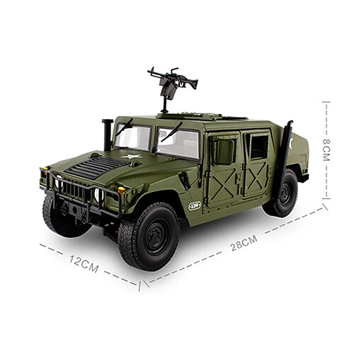 Universal Moulée sous pression 1/18 modèle de voiture jouet pour Hummer tactique véhicule blindé militaire modèle en alliage, 5 portes ouvertes série de jouets Hobby |(Vert)