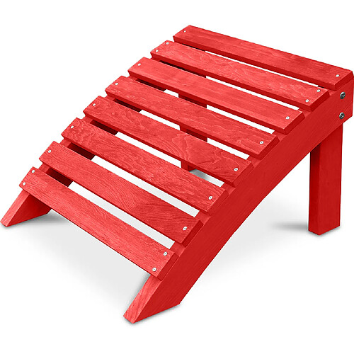 ICONIK INTERIOR Repose-pieds Adirondack pour chaise de jardin en bois - Alana Rouge