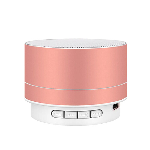 YP Select Lumières en métal Bluetooth haut-parleur téléphone portable Subwoofer Mini canon en acier -OR ROSE