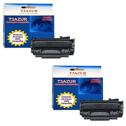 T3AZUR - 2 Toners génériques HP Q5949A / HP 49A