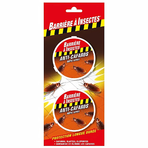 BARRIERE A INSECTES Anti-Cafards Cloportes - Boîtes appât 2x3 g