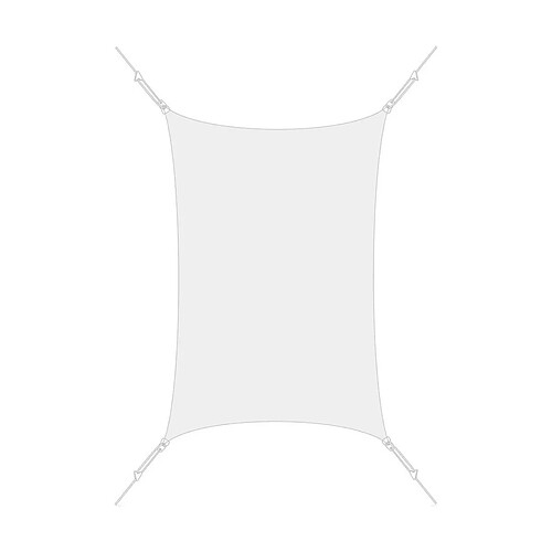 Easy Sail Voile d'ombrage rectangle 3 x 4,5m blanc.