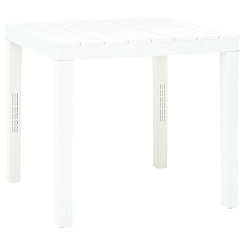 vidaXL Table de jardin Blanc 78x78x72 cm Plastique