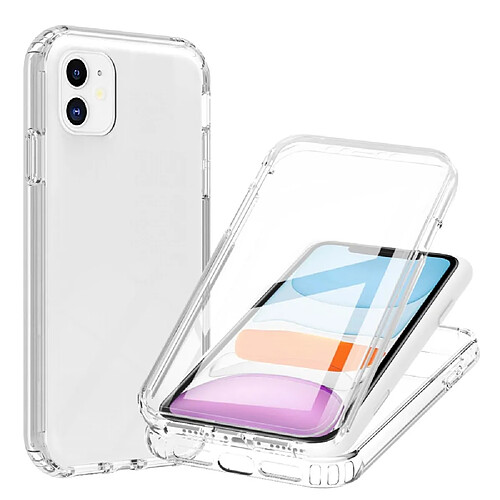 Coque en TPU 3-en-1 couleur dégradé transparent pour votre Apple iPhone 11 6.1 pouces