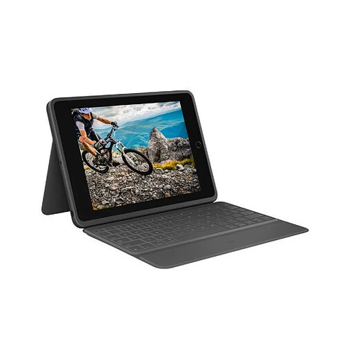 LOGITECH - Clavier et etui - Rugged Folio pour Apple 10.2-inch iPad 7eme generation, 8eme generation - Noir