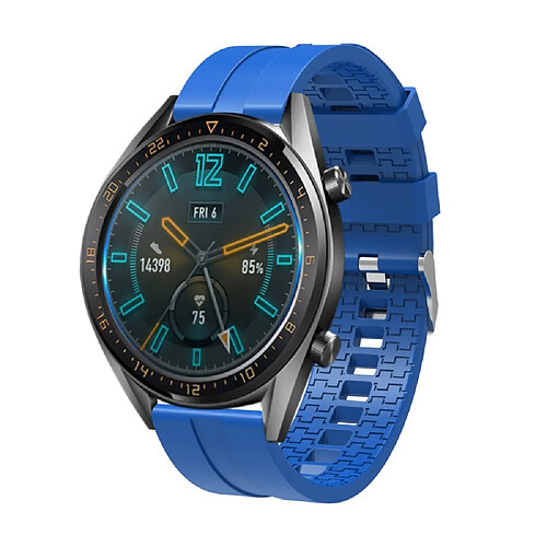 Bracelet en silicone 22mm bleu pour votre Huawei Watch GT