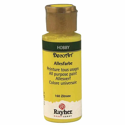 Rayher Peinture acrylique tous usages mat 59 ml - Jaune foncé