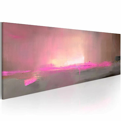 Paris Prix Tableau Peint à la Main Lumière Rose 40x100cm