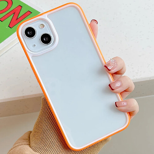 Coque en TPU + acrylique bicolore orange pour votre iPhone 13 6.1 pouces