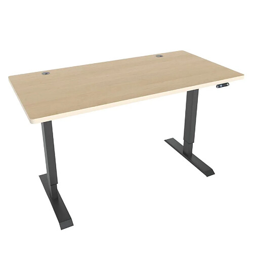 Blumie Bureau assis debout électrique 140*70 cm - Plateau Couleur Bois clair / Pieds couleur au choix