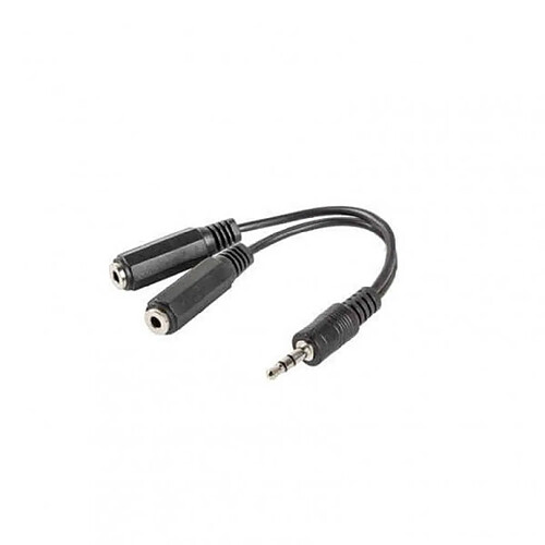 Adaptateur jack femelle ou mâle 3.5mm Lanberg AD-0024-BK Noir