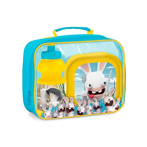 Ubisoft Sac à gouter pour enfant - Gourde lunch box et sac - Lapins crétins