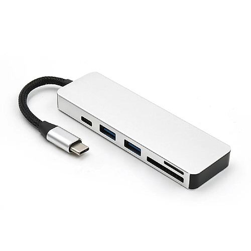 Adaptateur multi-port 5-en-1 USB C Hub avec 1 port USB 3.1 et 2 ports USB 3.0 Lecteur de carte SD TF pour appareils de type C1391