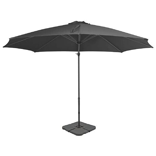 Helloshop26 Parasol mobilier de jardin avec base portable diamètre : 3 m anthracite 02_0008044