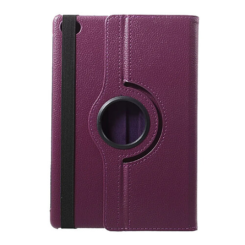 Etui en PU litchi support rotatif 360 degrés violet pour votre Huawei MediaPad M5 lite 10