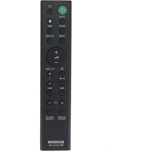 SANAG Rmt-Ah301U Telecommande De Remplacement Pour Sony Tv Htmt300 Htmt301 Samt300 Samt301 Sa-Mt300 Sa-Mt301 Ht-Mt300 Ht-Mt301 Ht-Mt300/B Ht-Mt300/W Rmt Ah301U Rmtah301U Remote Controller